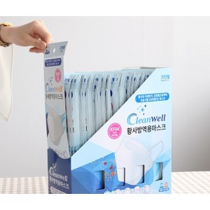 [韓國KF94級] 韓國 Clean Well KF94 4層立體口罩 (獨立包裝) 1個 (100%韓國製)